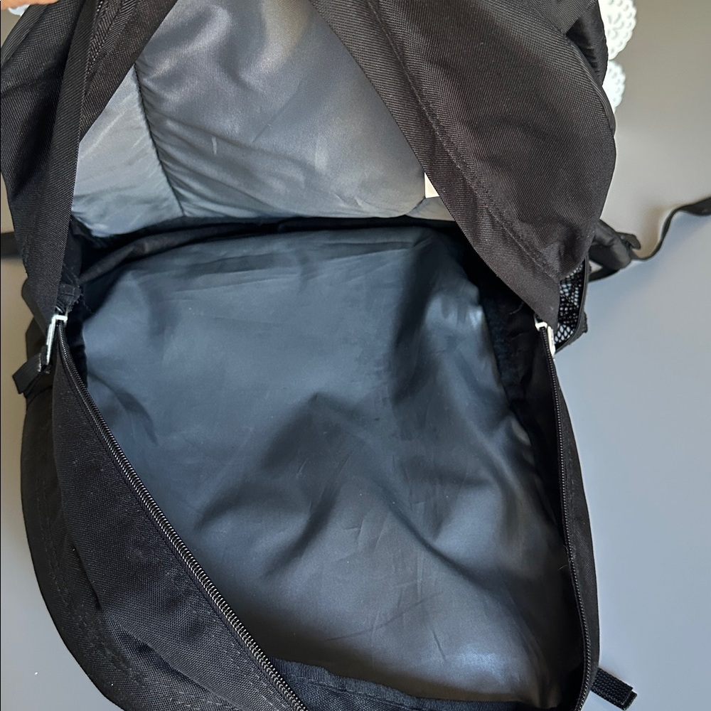 Jansport Black Backpack with Navy Logo Patch - Picture 9 of 15